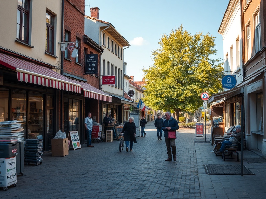 Znak z napisem 'Ostatni dzień PIT' i zegarem odliczającym czas, na tle budynku Urzędu Skarbowego w Tomaszowie Lubelskim.