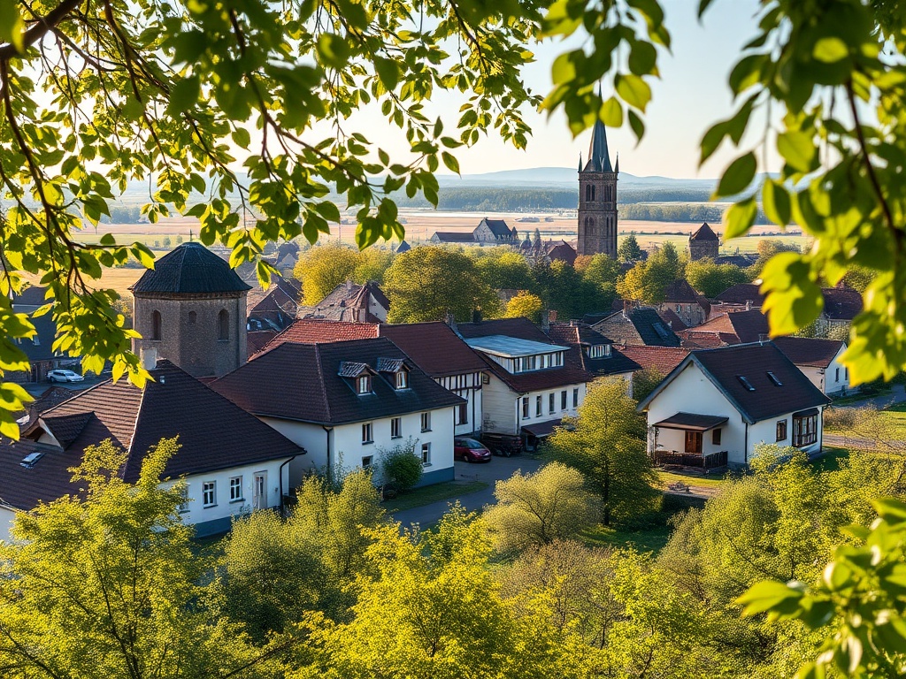Białe i różowe kwiaty kasztanowca na tle błękitnego nieba w Tomaszowie Lubelskim